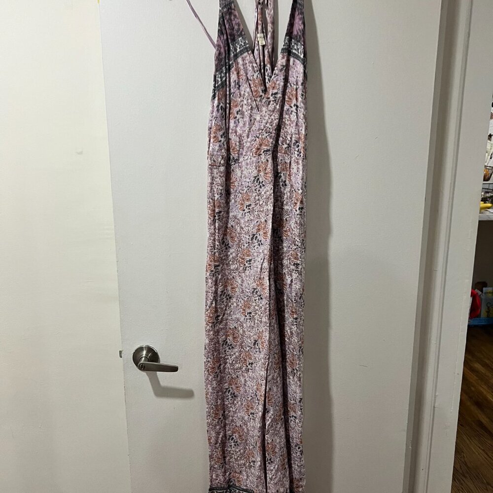 🌸 Cotton Candy LA Floral Boho Jumpsuit - Size L (Fits M/L) 🌸 - Picture 3 of 10